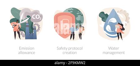 Controlling pollution vector concept metaphors Stock Vector