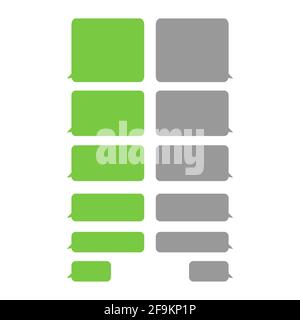 Set message bubbles icons for communication, chat etc . Speech vector bubbles design template for messenger . Stock Vector