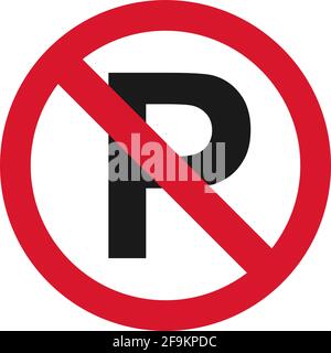 Parking icon graphic design isolated on white background. Vector illustration . Stock Vector