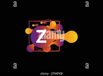 Abstract liquid shape Letter Z Logo design vector template. Stock Vector