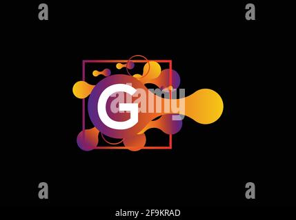 Abstract liquid shape Letter G Logo design vector template. Stock Vector