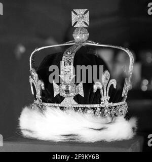 Crown. Black and white photo Stock Photo