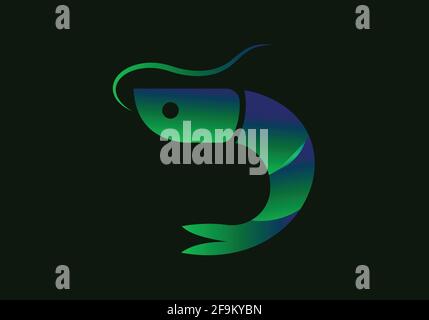 Shrimp vector logo icon design illustration template Stock Vector