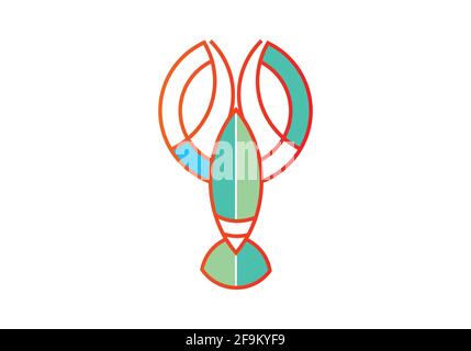 Shrimp vector logo icon design illustration template Stock Vector