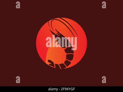 Shrimp vector logo icon design illustration template Stock Vector