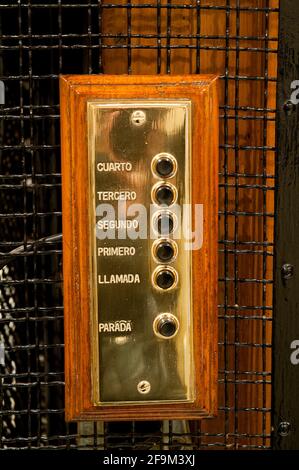 Elevator buttons. Close view. Stock Photo
