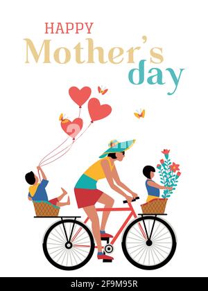 Happy Mothers day vector poster Stock Vector