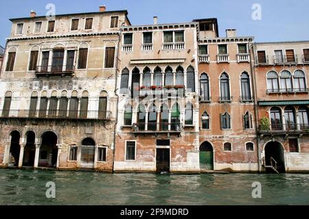 Venice, Italy. The 13th century Ca' da Mosto (left) on the Grand Canal. Stock Photo