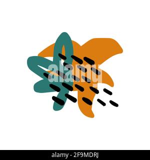 Various shapes lines spots, dots, doodle objects.  Stock Vector
