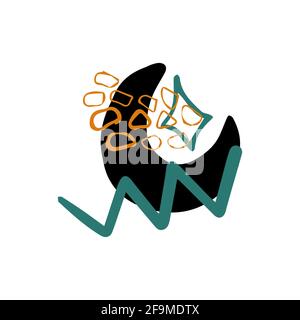 Various shapes lines spots, dots, doodle objects.  Stock Vector