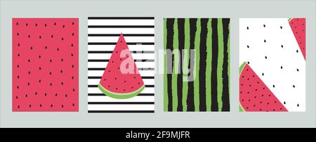 Watermelon design template Vector illustration Stock Vector