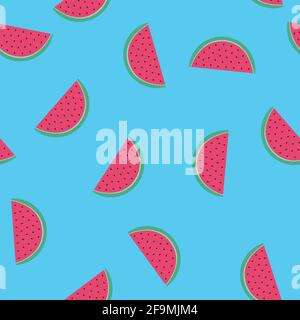 Bright watermelon seamless pattern  Stock Vector