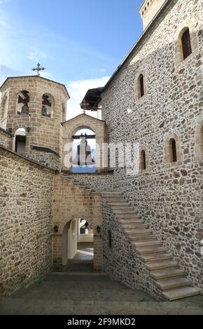 Monastery of Saint Jovan Bigorski in Mavrovo National Park, Macedonia. Stock Photo