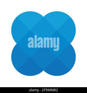 Abstract pixelized mosaic logo design Stock Vector