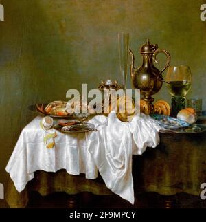 Willem Heda. Still Life. Breakfast Table with Blackberry Pie by the ...