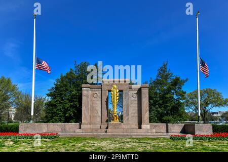 Washington, DC - Apr 3, 2021: Second Division Memorial in President's Park in Washington, DC, United States. Stock Photo