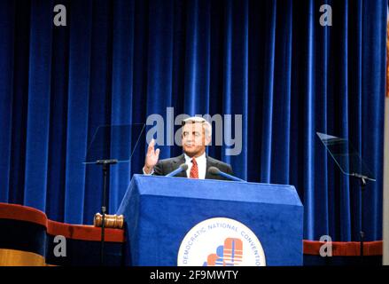 **FILE PHOTO** Walter Mondale Has Passed Away. United States Vice President President Walter Mondale delivers his speech accepting his party's nomination for reelection as Vice President President of the United States at the 1980 Democratic National Convention in Madison Square Garden in New York, New York on August 13, 1980. Credit: Howard L. Sachs/CNP /MediaPunch Stock Photo