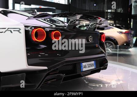 Rear View Of Nissan Gt R 50 By Ital Design On Display At Nissan Crossing In Ginza Stock Photo Alamy