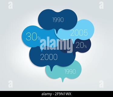 Speech bubble template, scheme. Infographic element. Stock Vector