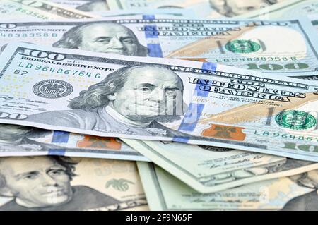 Money - United States dollars (USD) bills Stock Photo