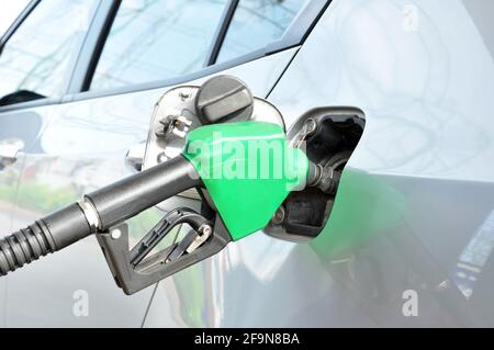 Car gas or petrol filling up Stock Photo