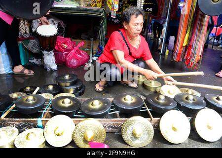 Iban or Dayak Metal or Gong Xylophone Stock Photo