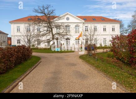 Maharishi Peace Palace building, Vedic architecture, Rendlesham, Suffolk, England, UK Stock Photo