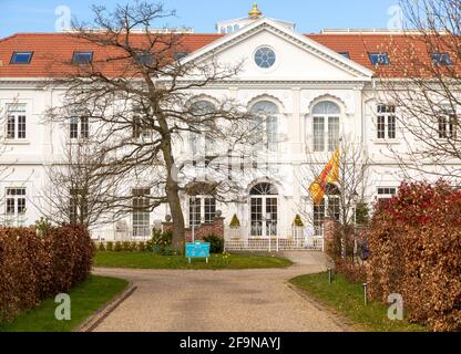 Maharishi Peace Palace building, Vedic architecture, Rendlesham, Suffolk, England, UK Stock Photo