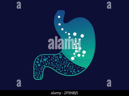 Stomach Care Logo Design Template Vector, Creative Symbol, Icon Stock Vector