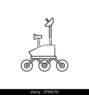 Cartoon version design of space survey engine,vector illustration Stock Vector
