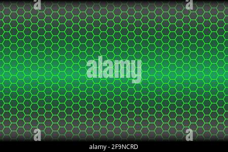 Dark hexagonal with green bright background. Hexagonal pattern for your design Stock Vector