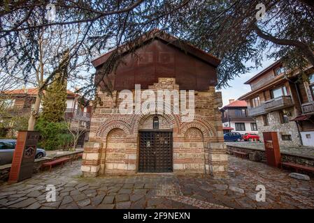 Nessebar, Burgas,  Bulgaria. Church of Saint Paraskeva in old town. The Ancient City of Nesebar is a UNESCO World Heritage Stock Photo