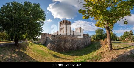 Baba Vida medieval fortress and towers in Vidin in northwestern Bulgaria and the town's primary landmark. Stock Photo