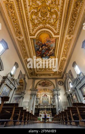 Florence, Italy. Interior of church San Marco. Basilica di San Marco in Firenze Stock Photo