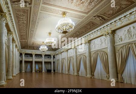 SAINT PETERSBURG. RUSSIA. Interior of Shuvalov Palace now housing the Faberge Museum in St. Petersburg Stock Photo