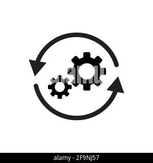 Workflow icon vector for graphic design, logo, web site, social media, mobile app, ui illustration Stock Vector