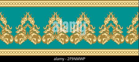 Scythian ethnics. Scythian ornament seamless. Zoological style. Historical seamless pattern. Northern Black Sea region art and culture. Animal in the Stock Vector