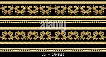 Scythian ethnics. Scythian ornament seamless. Zoological style. Historical seamless pattern. Northern Black Sea region art and culture. Animal in the Stock Vector