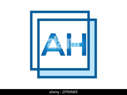 A H Initial Letter Logo design vector template. Stock Vector