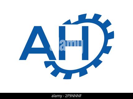 A H Initial Letter Logo design vector template. Stock Vector