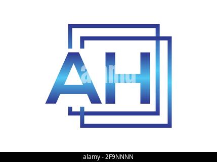 A H Initial Letter Logo design vector template. Stock Vector