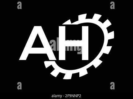 A H Initial Letter Logo design vector template. Stock Vector