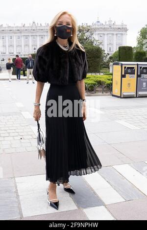 Madrid, Spain. 19th Apr, 2021. Carmen Lomana attends the premiere of Benjamin Britten's opera Peter Grimes at the Teatro Real in Madrid. Credit: SOPA Images Limited/Alamy Live News Stock Photo