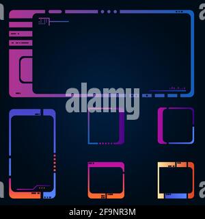 Futuristic frames Stock Vector