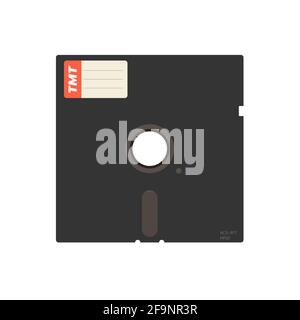 Old 5.25 floppy disc Stock Vector
