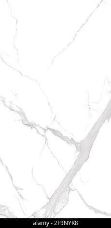 white color base with dark veins gloss finish Statuario marble design use for tiles and slabs design Stock Photo