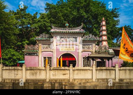 October 10, 2019: A ma temple, a temple to the Chinese sea goddess Mazu built in 1488 and located at Sao Lourenco, Macau, China. The name Macau was th Stock Photo