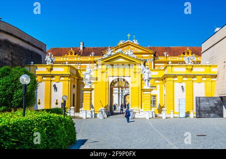 The main entrance of melk abbey in Austria. Stock Photo