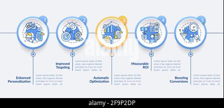 User behaviour analytics vector infographic template Stock Vector