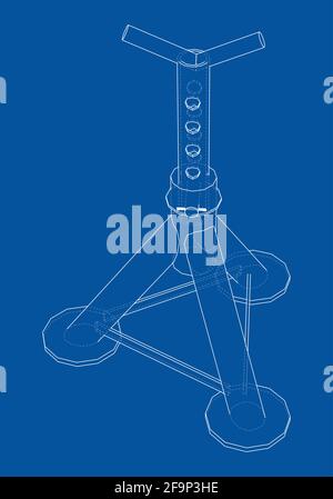 Axle stand isolated. Vector Stock Vector Image & Art - Alamy